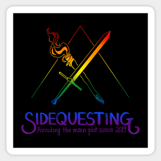 Sidequesting Gay Pride Front Back Sticker